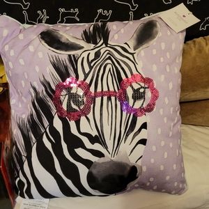 Zebra throw pillow